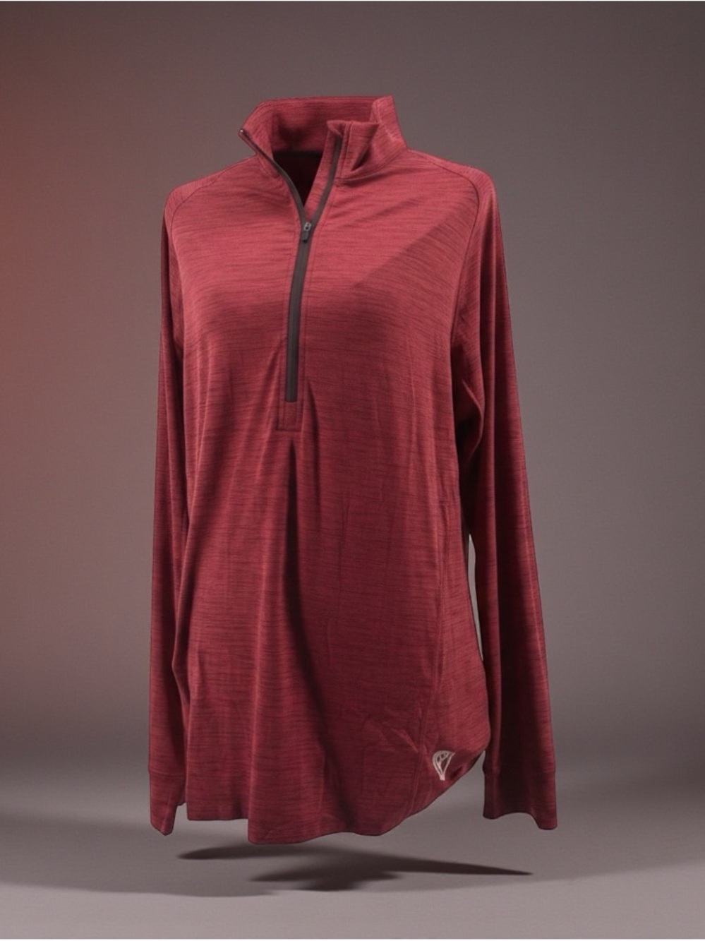 Born Primitive WomensMaroon Heathered Quarter-Zip Long Sleeve Top size XXL NWT